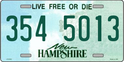 NH license plate 3545013