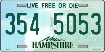 NH license plate 3545053