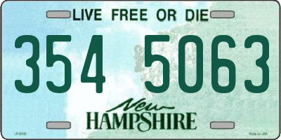 NH license plate 3545063