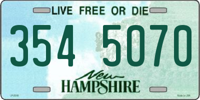 NH license plate 3545070
