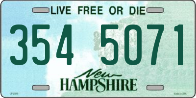 NH license plate 3545071