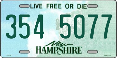 NH license plate 3545077