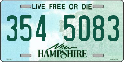 NH license plate 3545083
