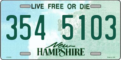 NH license plate 3545103