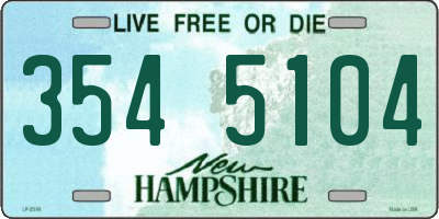 NH license plate 3545104