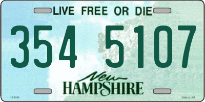 NH license plate 3545107