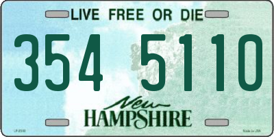 NH license plate 3545110