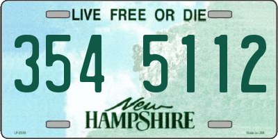 NH license plate 3545112