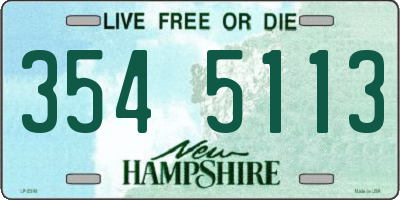 NH license plate 3545113
