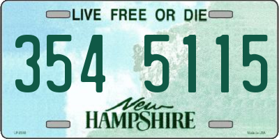 NH license plate 3545115