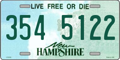 NH license plate 3545122