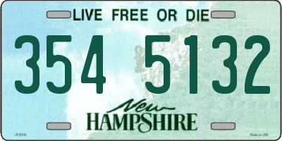 NH license plate 3545132