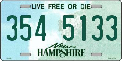 NH license plate 3545133
