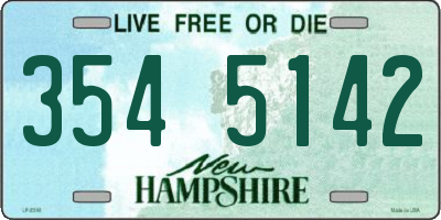 NH license plate 3545142