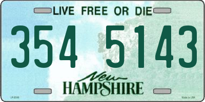 NH license plate 3545143