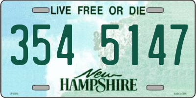 NH license plate 3545147