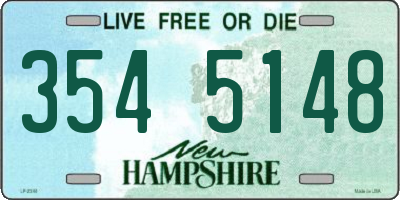 NH license plate 3545148