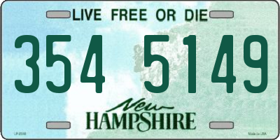 NH license plate 3545149