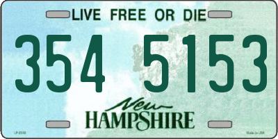 NH license plate 3545153