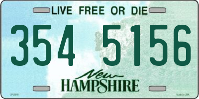 NH license plate 3545156