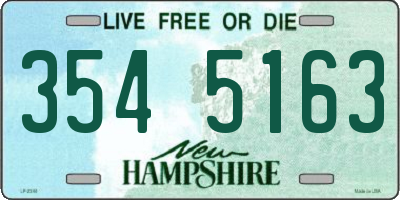 NH license plate 3545163