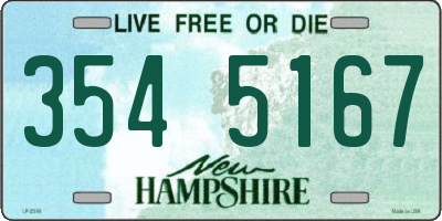 NH license plate 3545167
