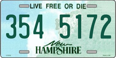 NH license plate 3545172