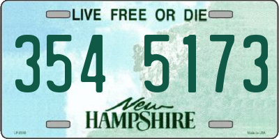 NH license plate 3545173