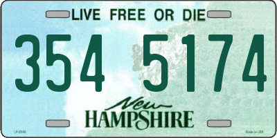 NH license plate 3545174