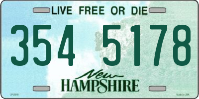 NH license plate 3545178