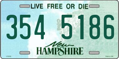 NH license plate 3545186