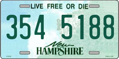 NH license plate 3545188