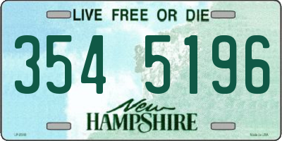 NH license plate 3545196