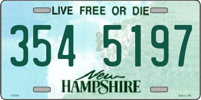 NH license plate 3545197
