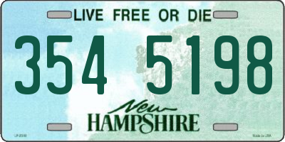 NH license plate 3545198
