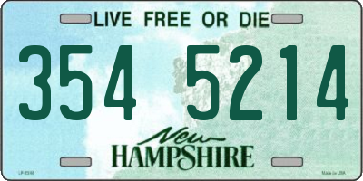 NH license plate 3545214
