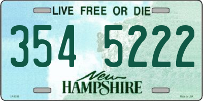 NH license plate 3545222