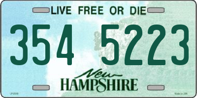 NH license plate 3545223