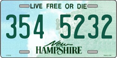 NH license plate 3545232