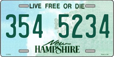 NH license plate 3545234