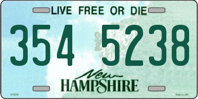 NH license plate 3545238