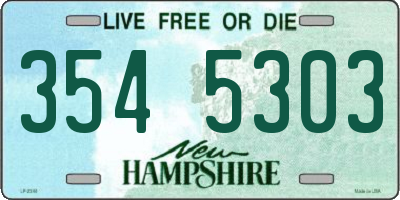 NH license plate 3545303
