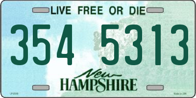 NH license plate 3545313