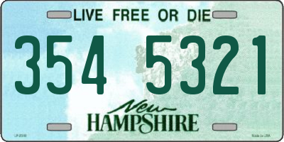 NH license plate 3545321