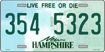 NH license plate 3545323