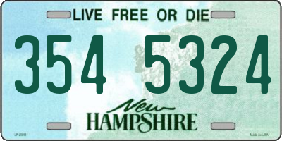 NH license plate 3545324