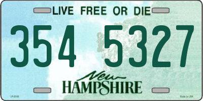 NH license plate 3545327