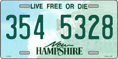 NH license plate 3545328