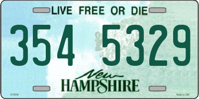 NH license plate 3545329