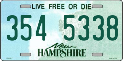 NH license plate 3545338